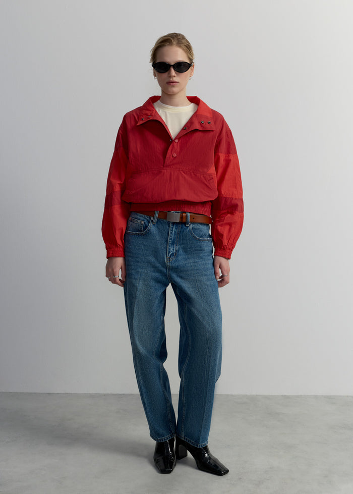 COLOR BLOCK PULLOVER JACKET
