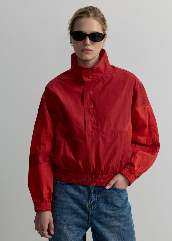 COLOR BLOCK PULLOVER JACKET