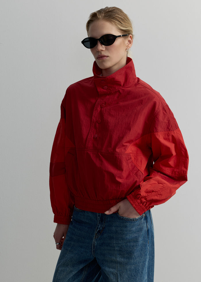 COLOR BLOCK PULLOVER JACKET