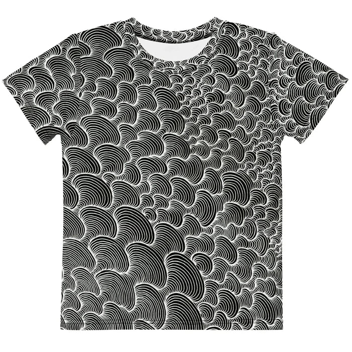 Color Wash Kid's Tee in Monochromatic Optical Noir. CPSIA Compliant, OEKO-TEX® 100, REACH Compliant.