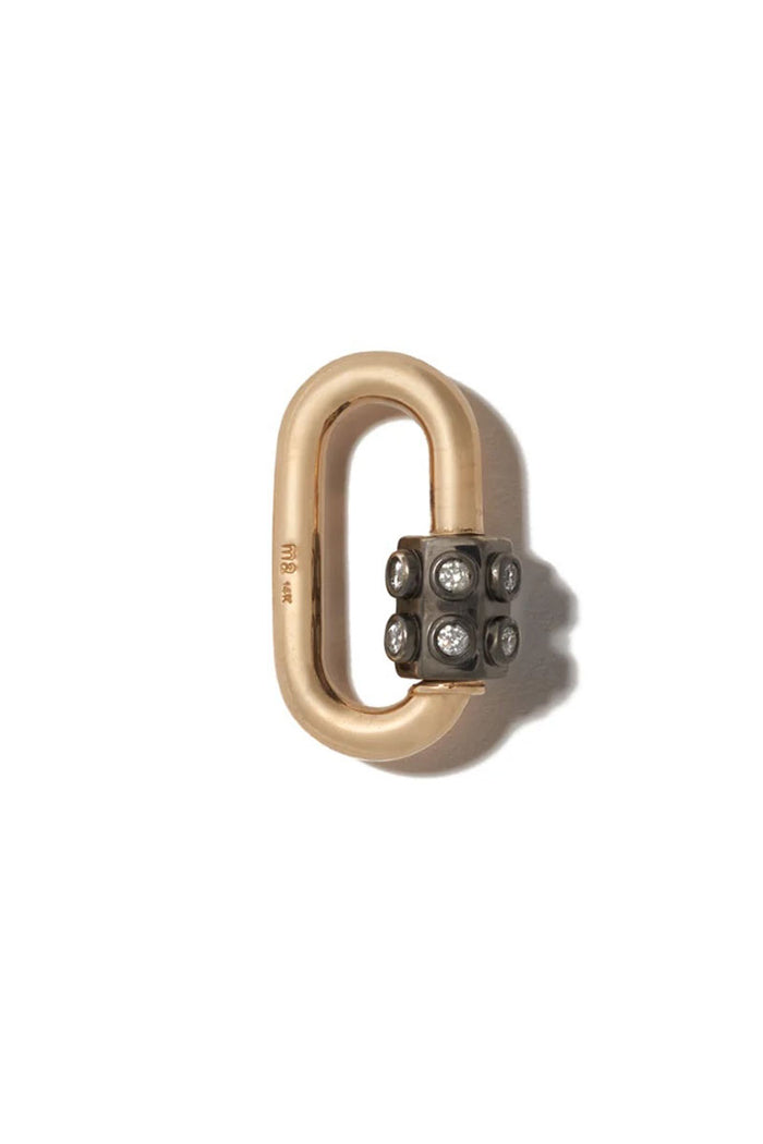 Consuelo Lock - 14k Yellow Gold & Bezel Set White Diamonds