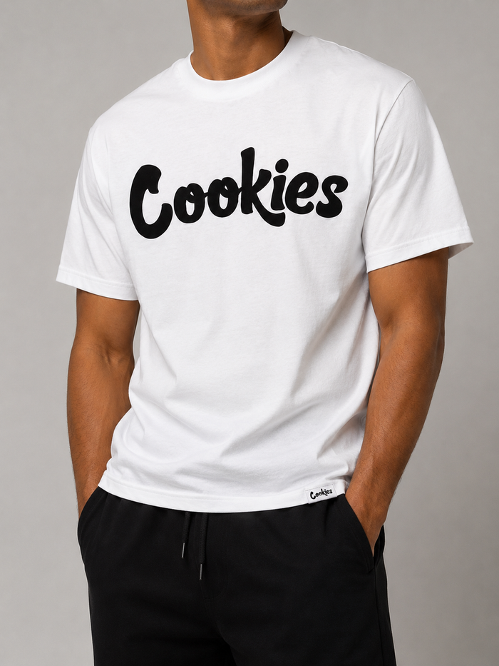 Cookies Original Mint T-shirt in white and black, featuring a comfortable fit and stylish design with logo branding.