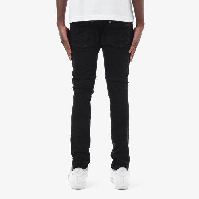 Black Copper Rivet Rip & Repair denim jeans with distressed details and copper rivet accents.