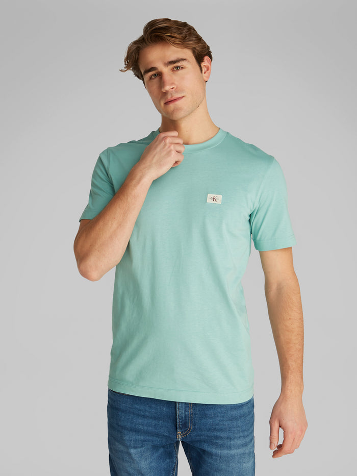 Cotton Badge Tee in Mint