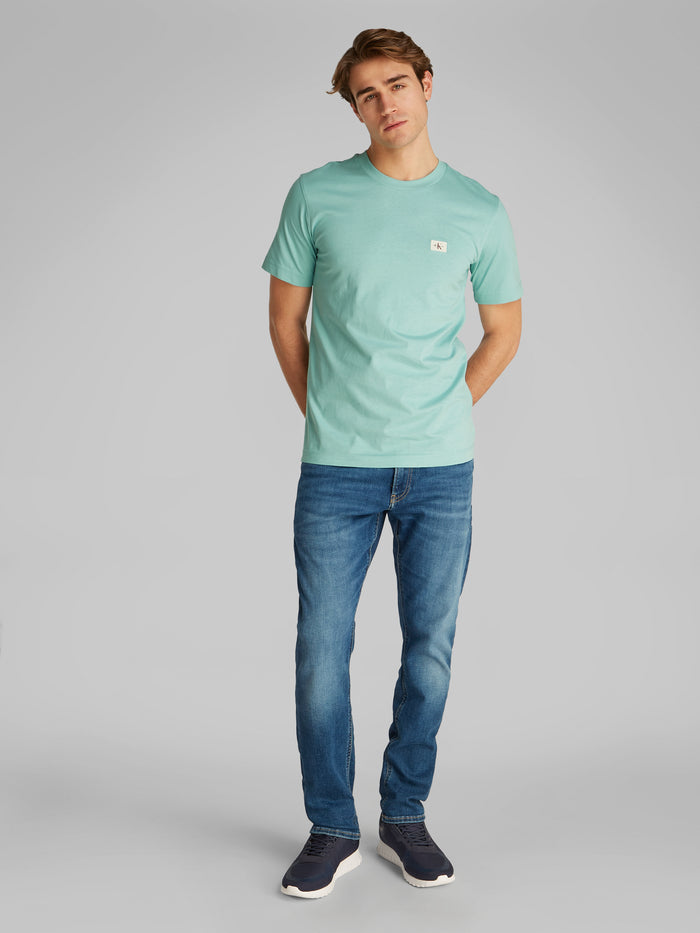 Cotton Badge Tee in Mint
