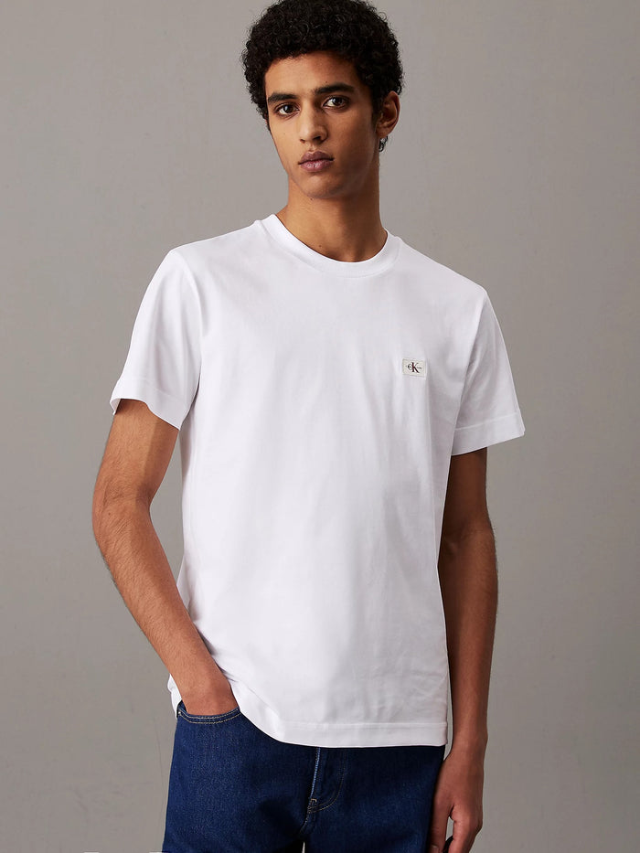 Cotton Badge Tee in White
