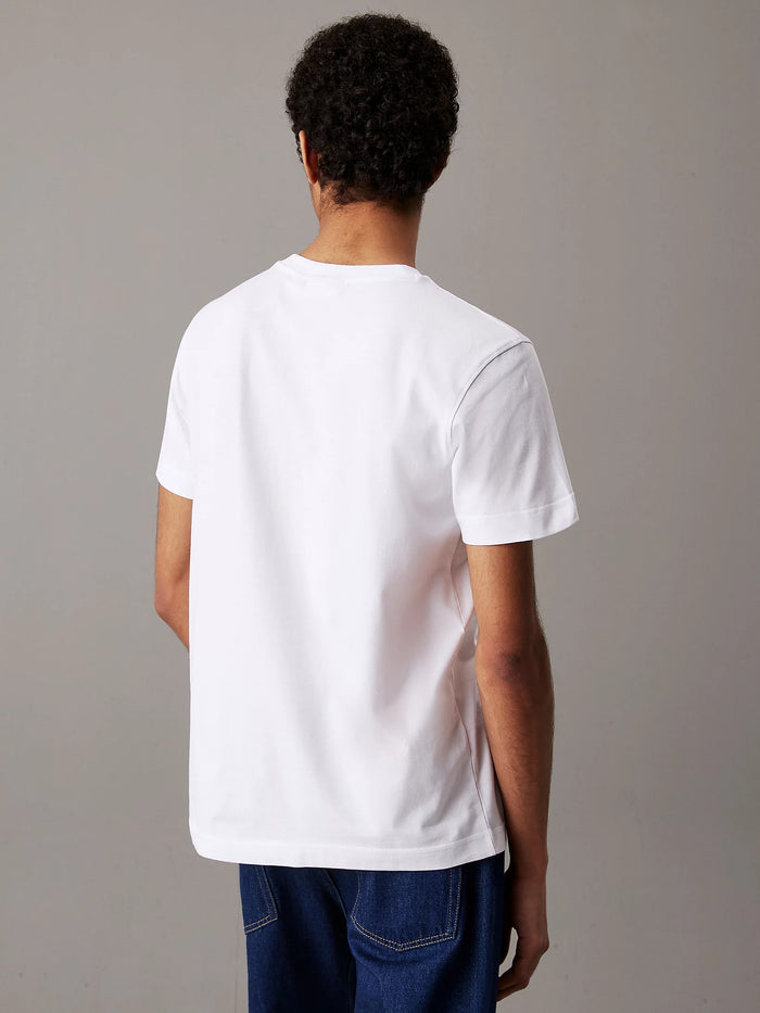Cotton Badge Tee in White