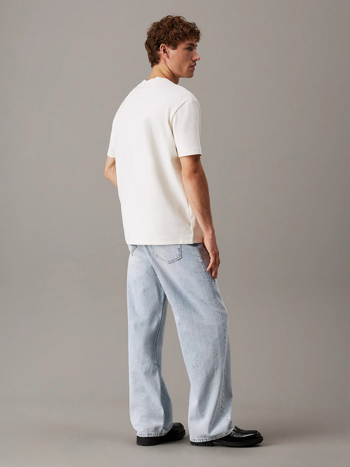Cotton Stretch Badge Tee in Tofu