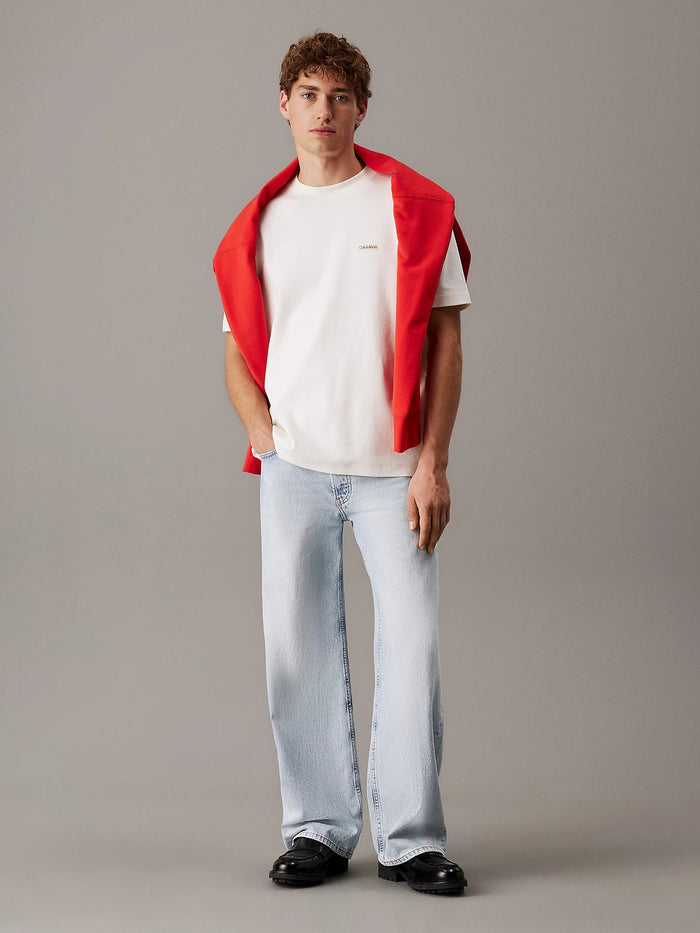 Cotton Stretch Badge Tee in Tofu