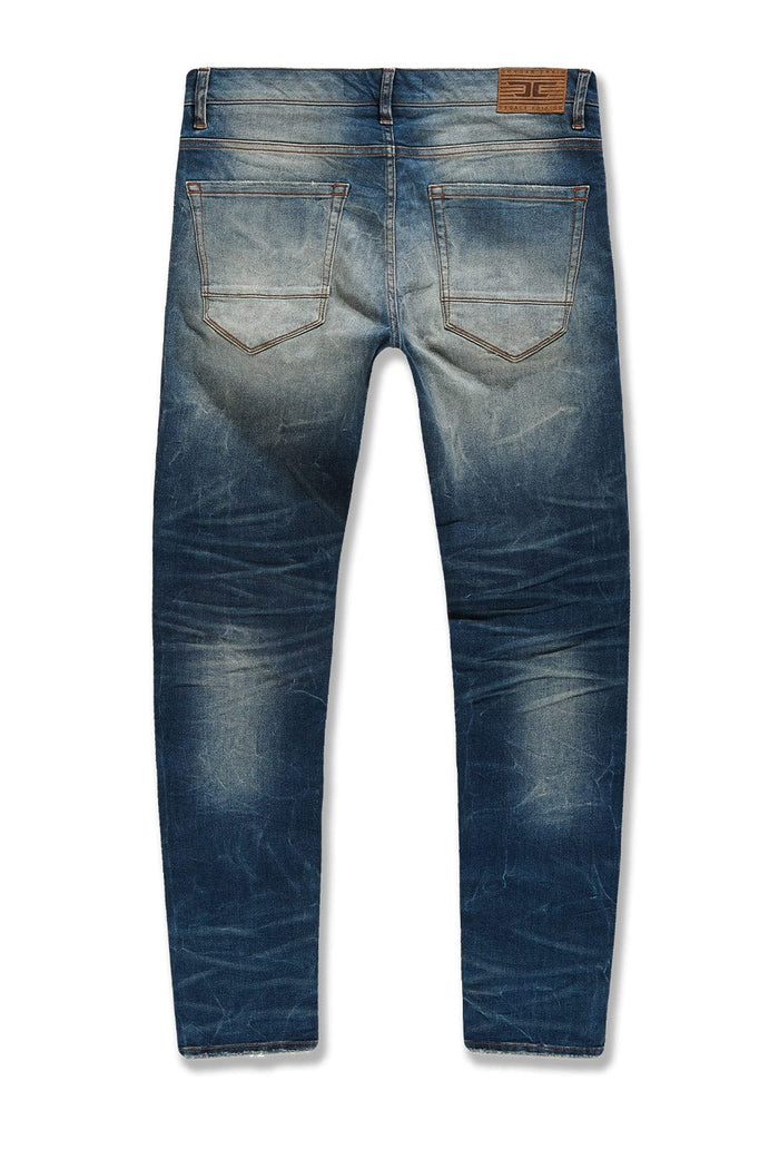 Jordan Craig Meadowlands denim jeans in desert blue, showcasing a stylish fit and classic denim texture.