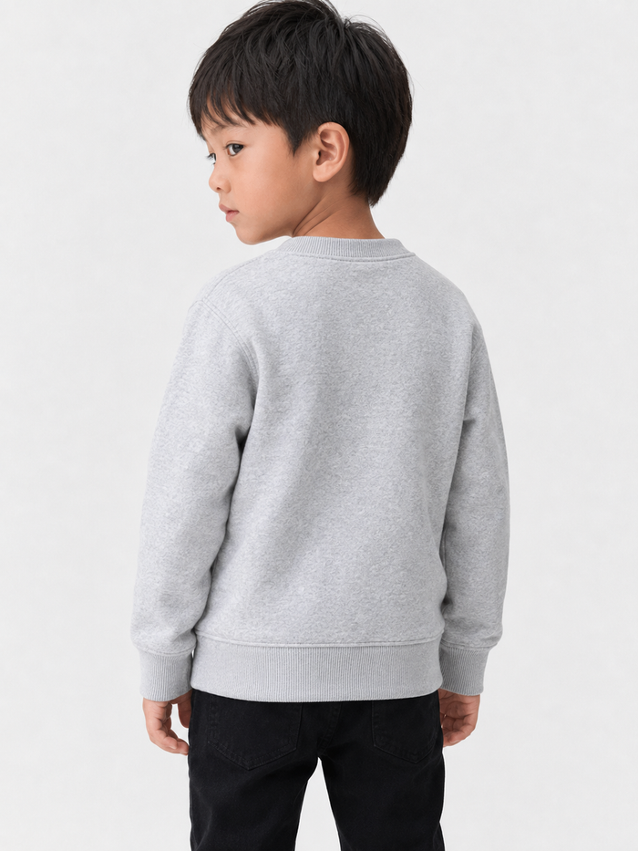 Jordan Craig Kids grey Paradise pullover crewneck sweater, cozy knit knitwear for children, featuring a soft fabric and classic fit.