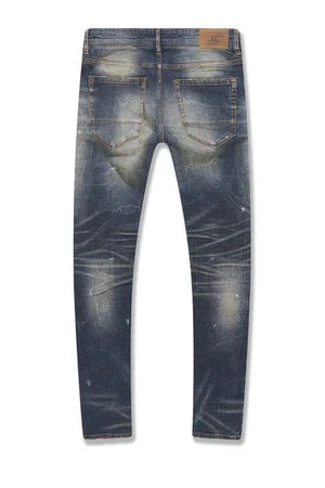 Jordan Craig Sean Dimensional Denim in Desert Storm, stylish blue denim jeans with a textured, modern design.