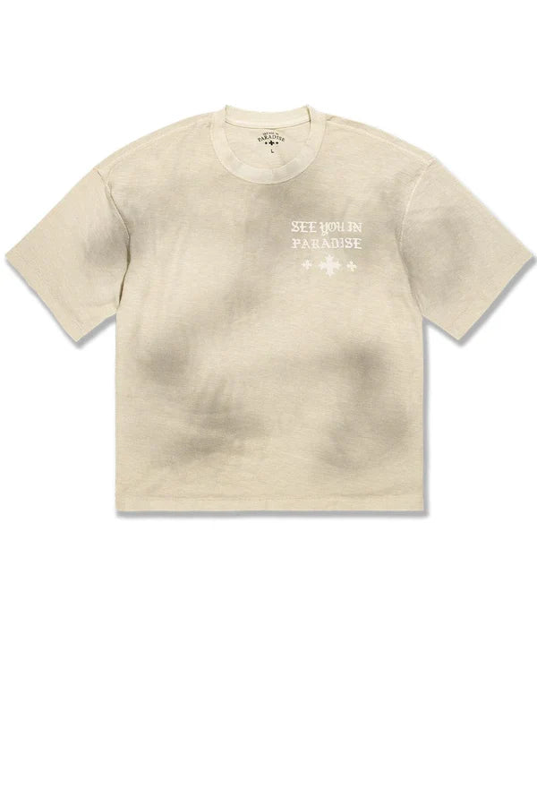 Cream wash Jordan Craig SYIP Inside Out T-shirt, casual men's tee with stylish design and comfortable fit.