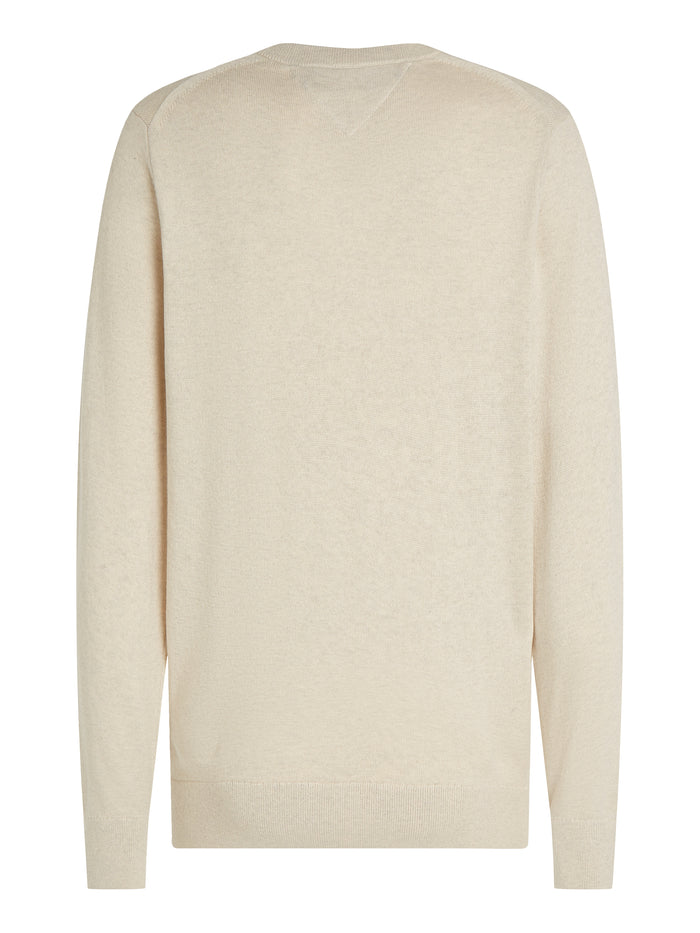 Crew Jumper with Cashmere in Oatmilk