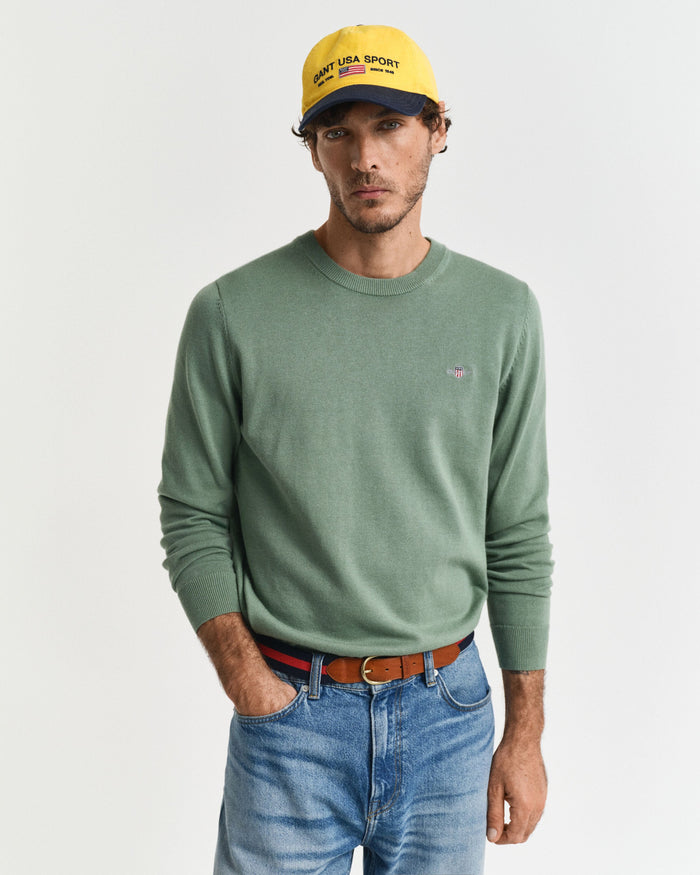 Crew Neck Sweater in Green