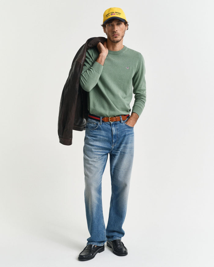 Crew Neck Sweater in Green