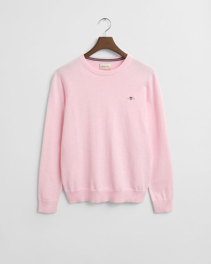 Crew Neck Sweater in Light Pink