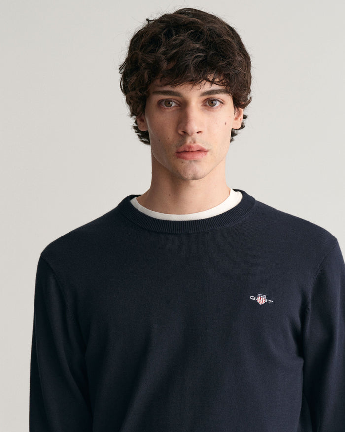Crew Neck Sweater in Navy