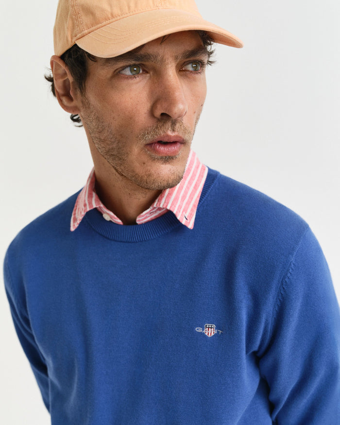 Crew Neck Sweater in Rich Blue