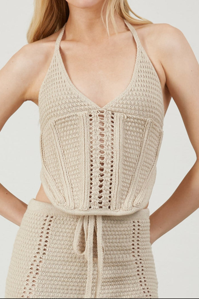 Crochet Halter Corset Top