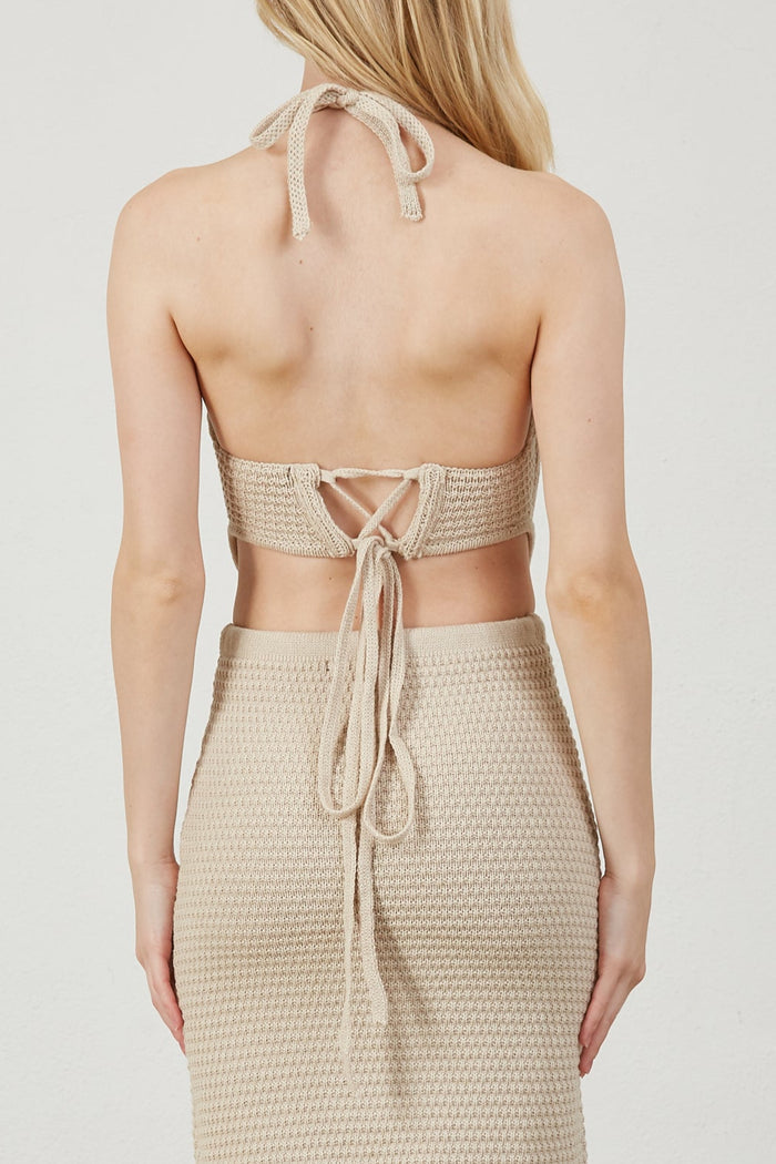 Crochet Halter Corset Top