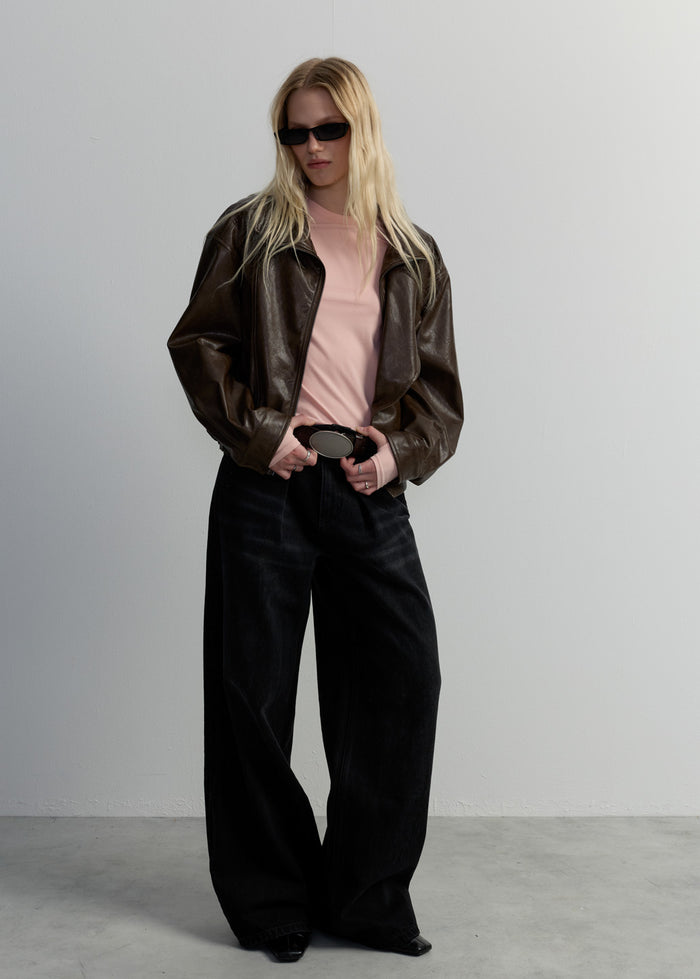 CROPPED BIKER JACKET