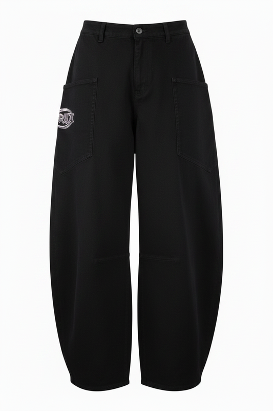 Curved Denim Pant (3 colors) — pants in black | CRUX