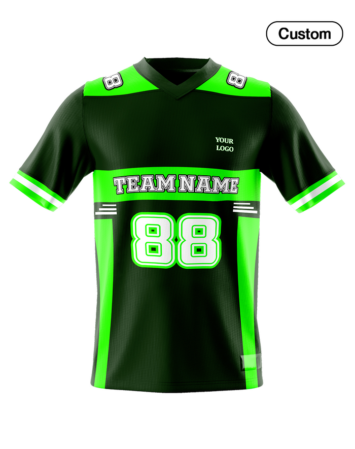 Custom American Football Jersey - Neon Design - Personalized Jersey