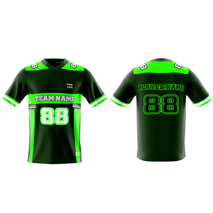 Custom American Football Jersey - Neon Design - Personalized Jersey