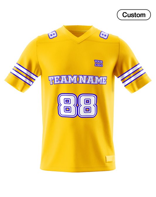 Custom American Football Jersey - Solid Design - Personalized Top
