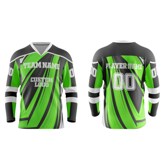 Custom Ice Hockey Jersey - Abstract Design - Personalized Team Kit