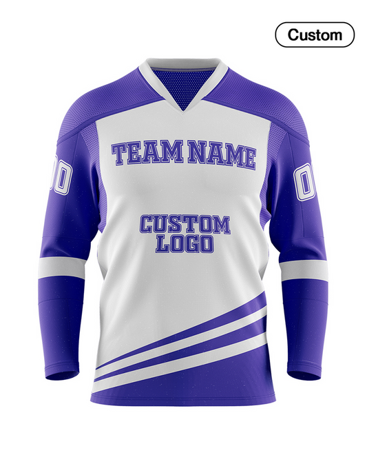 Custom Ice Hockey Jersey - White Panel Design - Personalized Teamwear