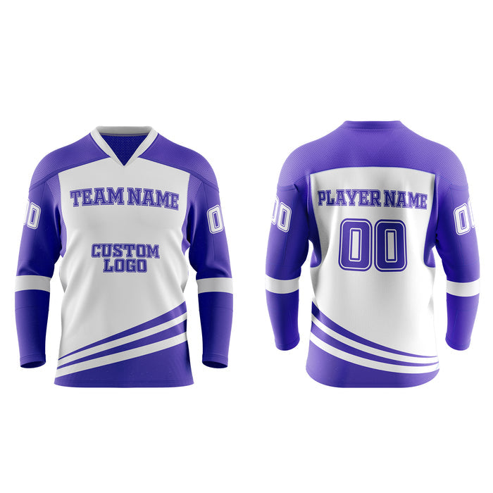 Custom Ice Hockey Jersey - White Panel Design - Personalized Teamwear