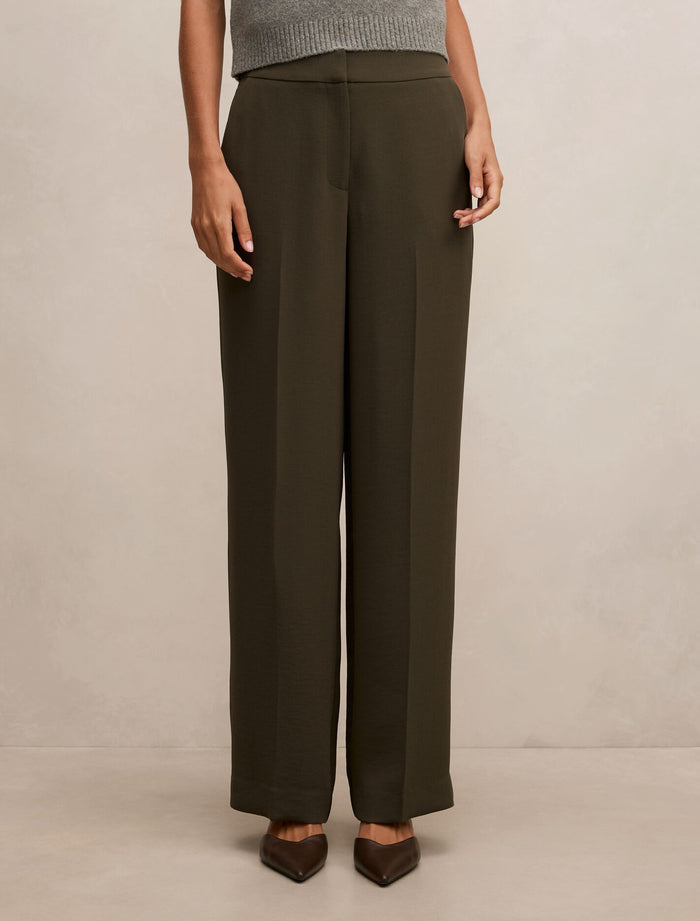 Dani Straight Leg Pants Olive A Forever New