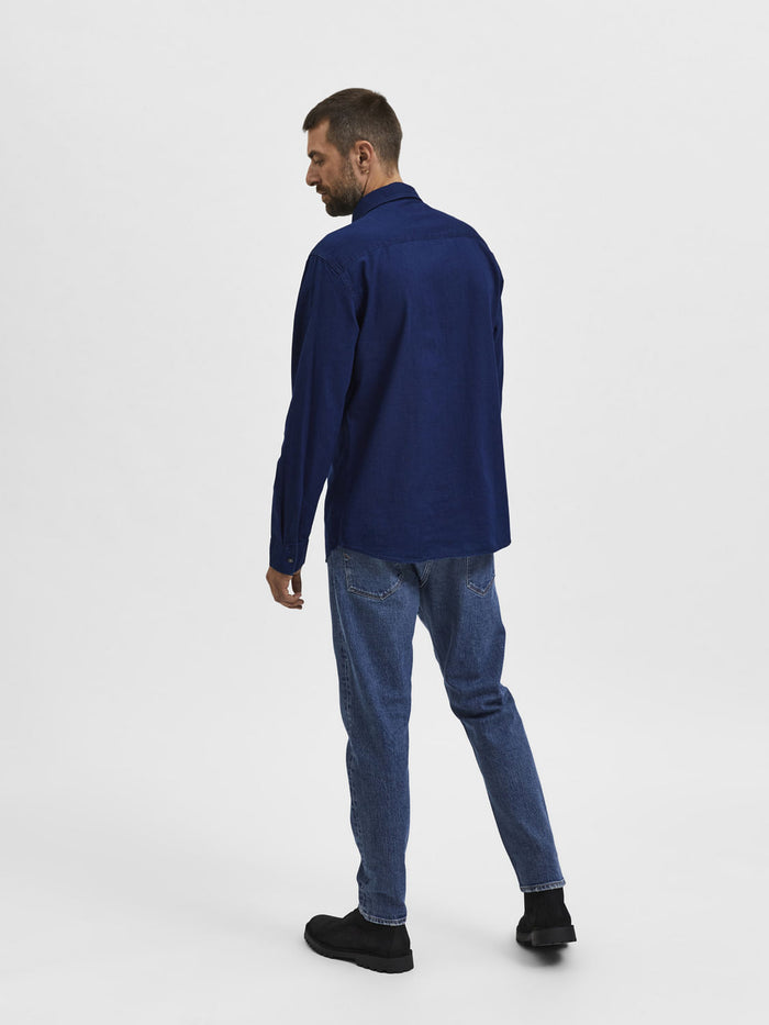 Dark Blue Denim Full Sleeves Shirt