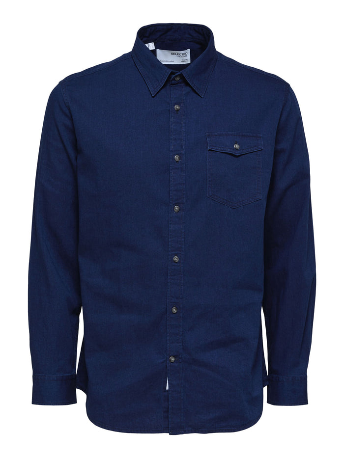 Dark Blue Denim Full Sleeves Shirt