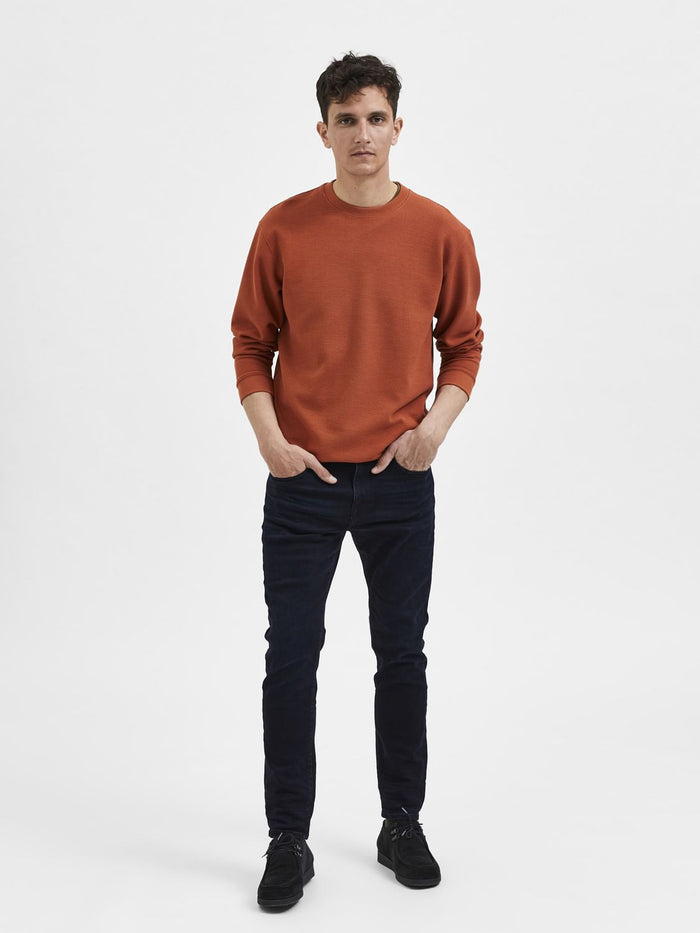 Dark Blue Mid Rise Leon Slim Fit Jeans