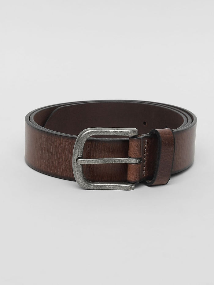 Dark Brown Leather Belt