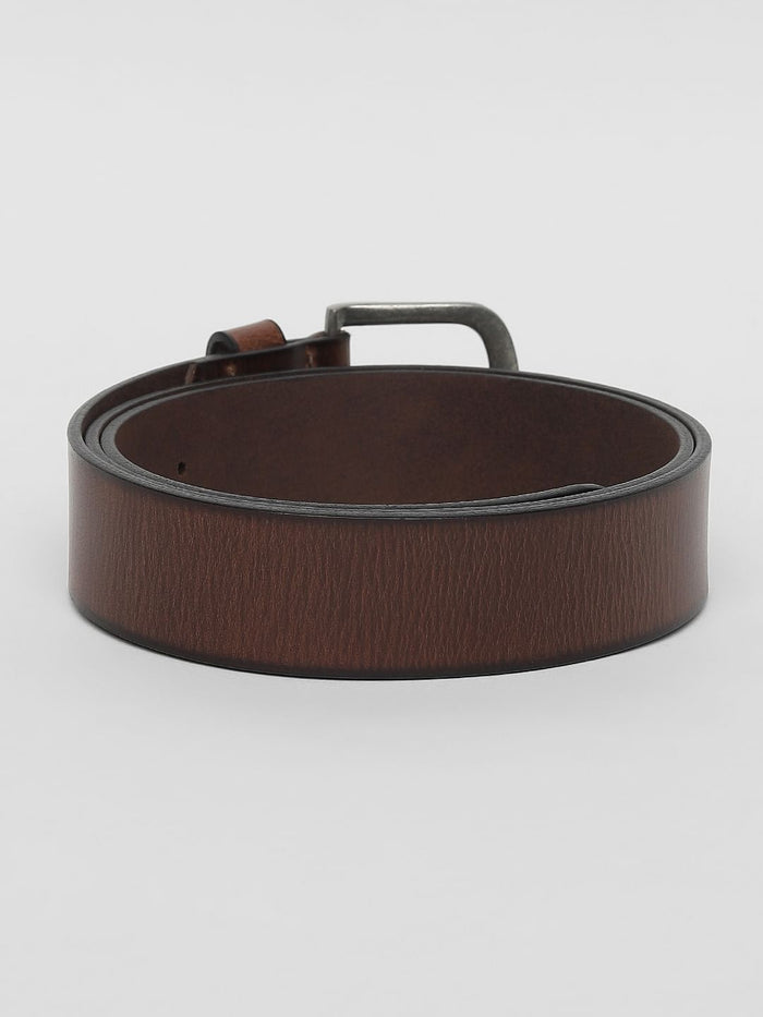 Dark Brown Leather Belt