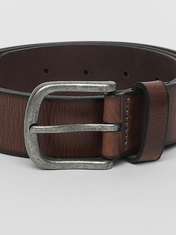 Dark Brown Leather Belt
