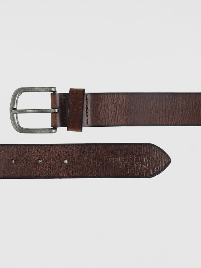 Dark Brown Leather Belt
