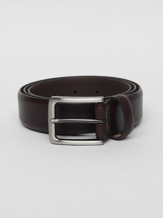 Dark Brown Leather Formal Belt