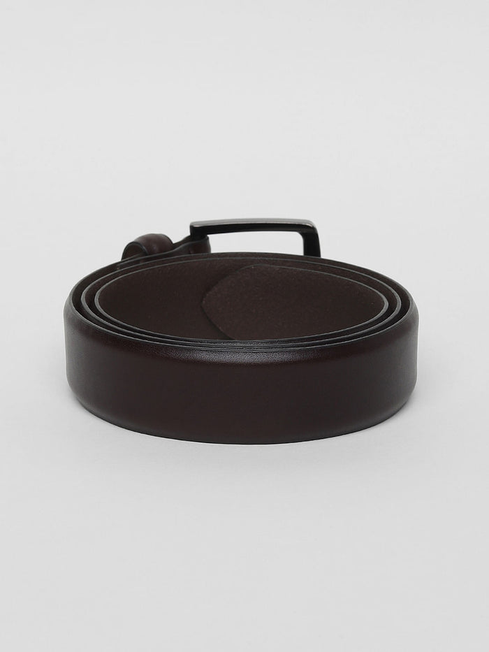 Dark Brown Leather Formal Belt