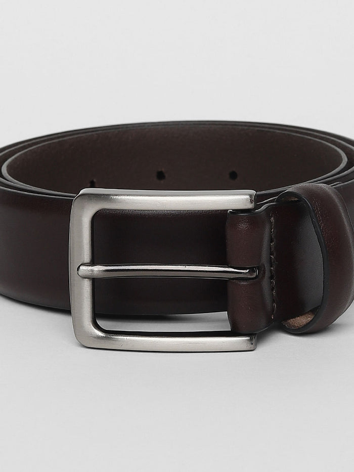 Dark Brown Leather Formal Belt