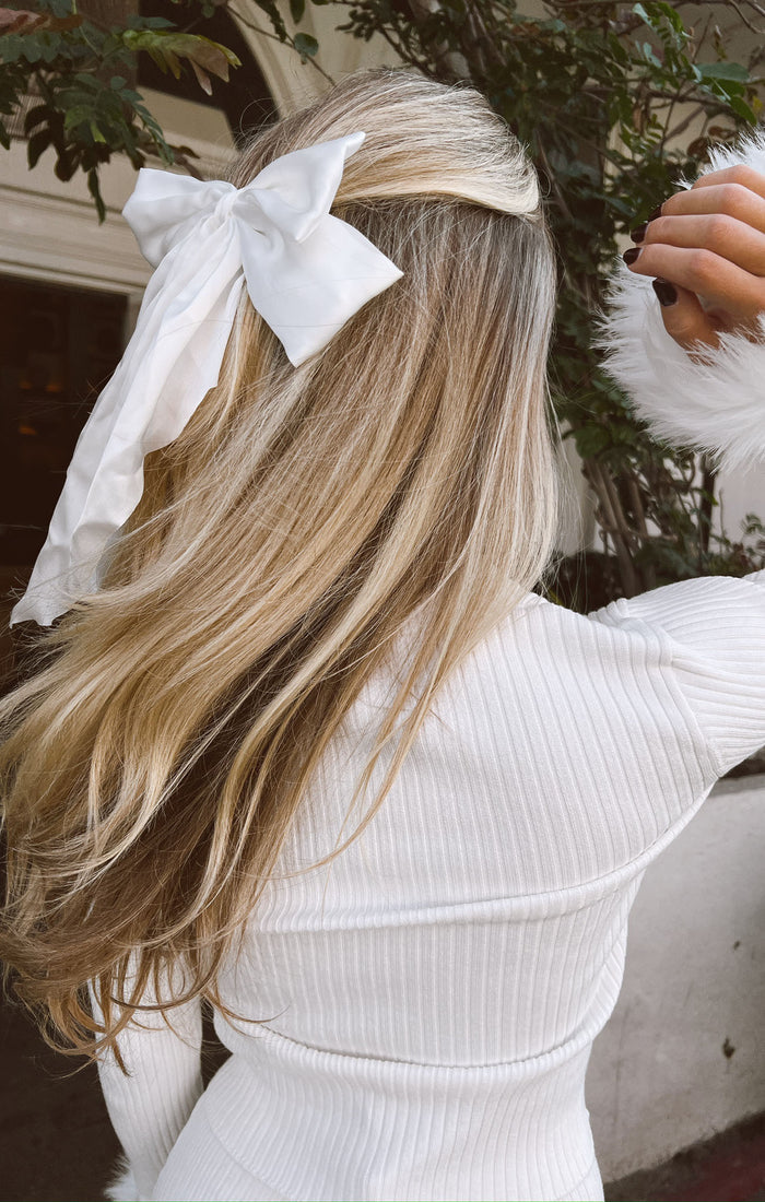 Darling Hair Bow ~ White