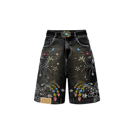 Dazzled Black Jort by CRUX CUSTOM