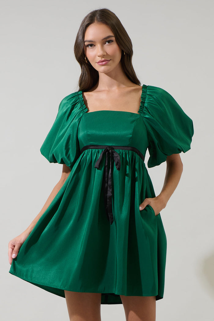 Decima Bubble Sleeve Mini Dress