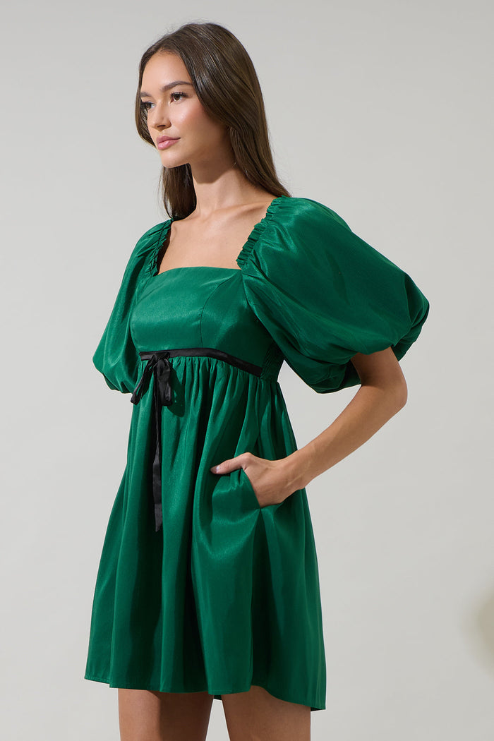 Decima Bubble Sleeve Mini Dress