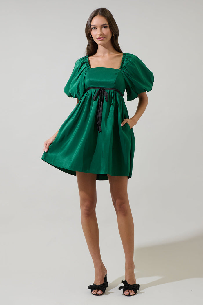 Decima Bubble Sleeve Mini Dress