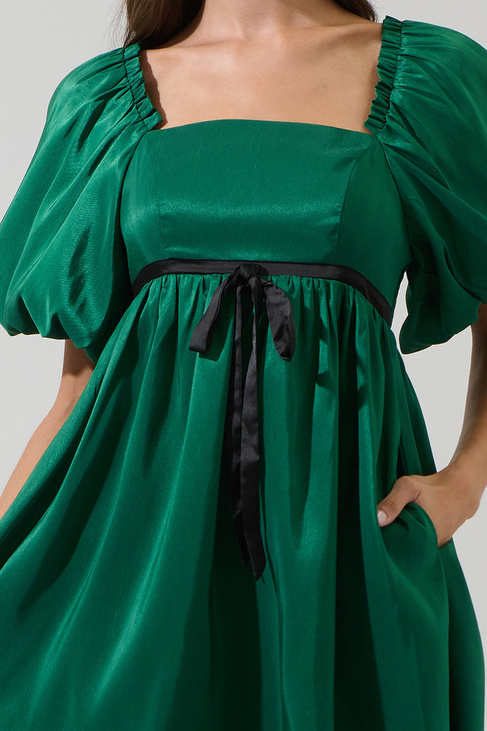 Decima Bubble Sleeve Mini Dress